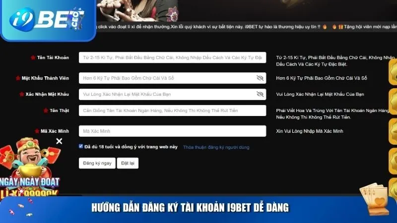 Hướng dẫn đăng ký tài khoản cho người mới tại i9bet dễ dàng