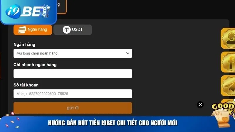 Hướng dẫn rút tiền i9BET chi tiết cho người mới